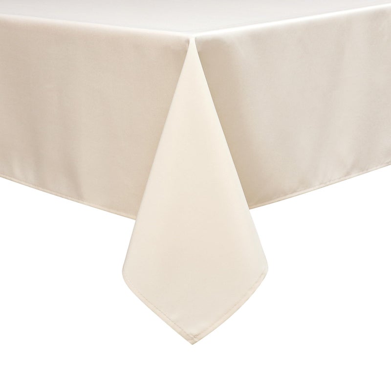 Wewoch Beige Rectangle Tablecloth Wrinkle Resistant Washable Fabric Table Cloth for Dining, Kitchen, Parties, Weddings and Outdoor Use 60 Inch by 84 Inch - Image 2